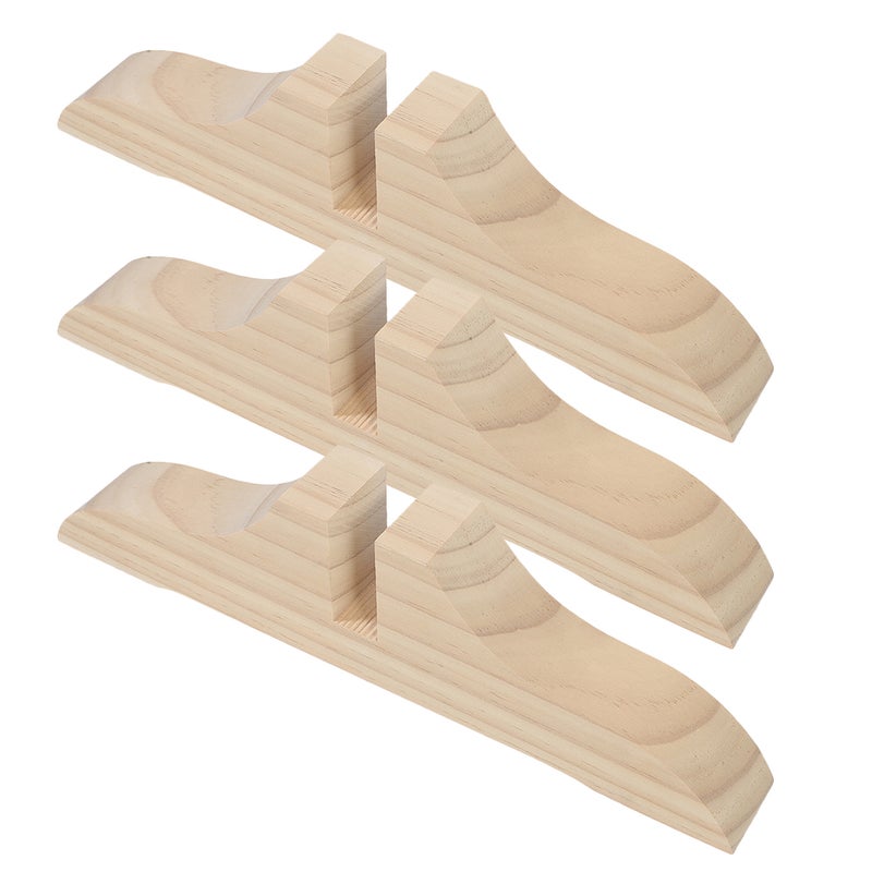 3pcs Divider Stands Wood Divider Bases Screen Feet Divider Supply - Image 5