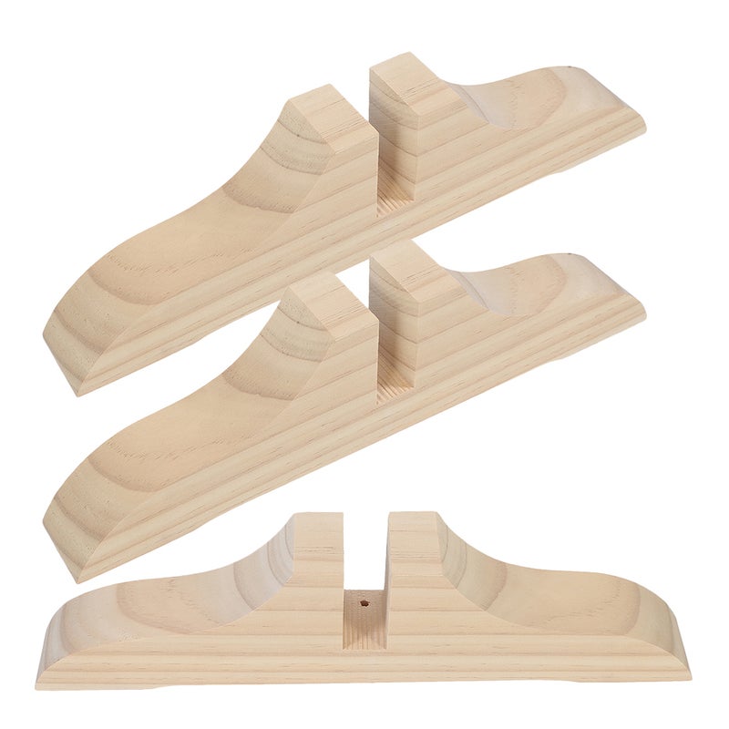 3pcs Divider Stands Wood Divider Bases Screen Feet Divider Supply - Image 4