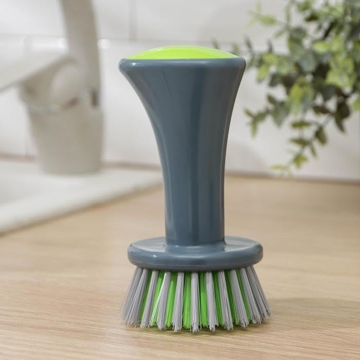 KWEL Wash Basin Kitchen Cleaning Plastic Handy Brush for Multipurpose Cleaning Brush with Plastic Handle/Nylon - Set of 2 (Multicolor) - Image 3