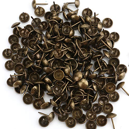 Kingrol Kingrol 500 Count Upholstery Nails Pins 71611mm Antique Brass Finish Furniture Tacks Upholstery Tacks 