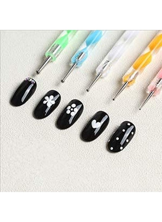 KIRA - 5 Pcs Nail Art Dotting Marbleizing Tool Mandala Dotting Tools Nail Art Dotting Embossing Tools Pattern Tracing Dotting Tools For Nails, Dot Painting Tools Stylus Dotting Tools For Nail Arts Embossing Pattern - Image 1