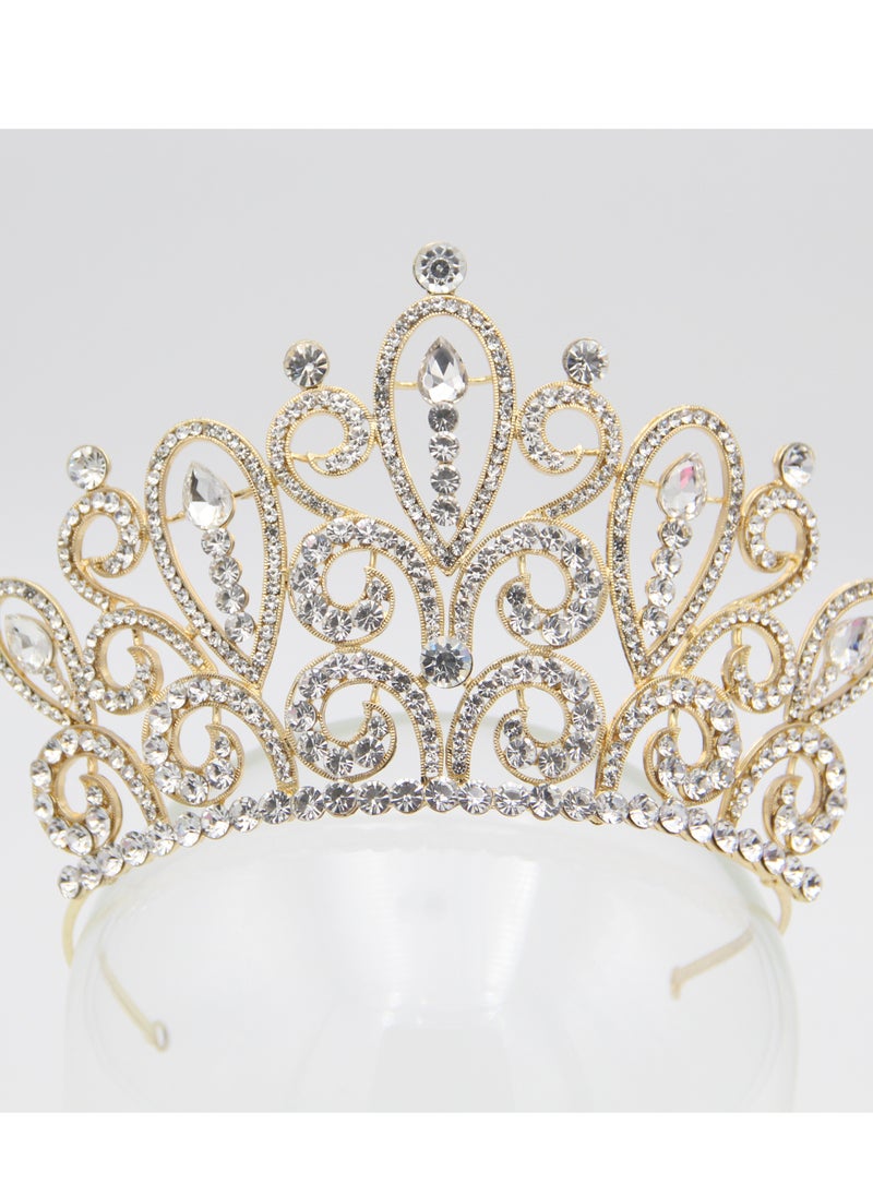 D'Daniela - Ddaniela Nayomi Colletion Collection Faux white with white stones Crown Tiara - Image 1