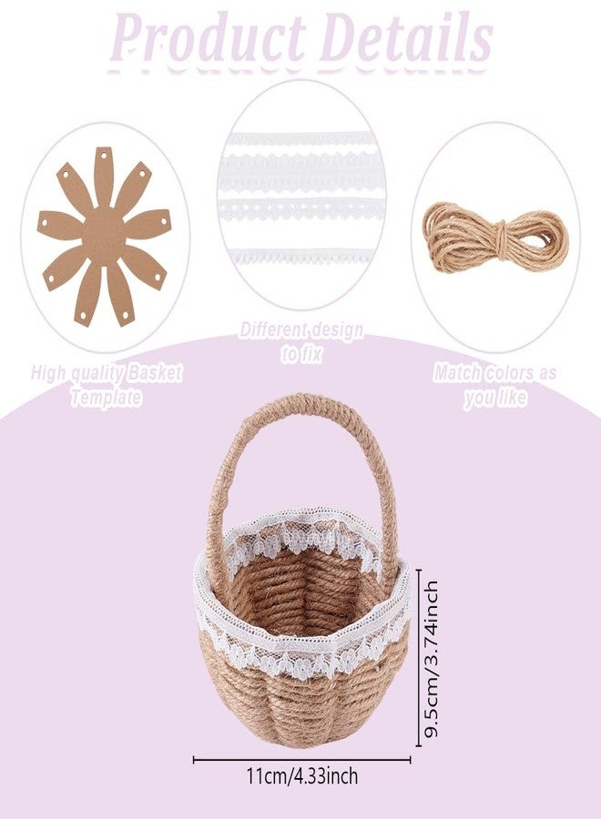 FREEBLOSS 6 Set DIY Woven Basket Making Kit for Beginners Wicker Basket Weaving Supplies Multifunctional Hand-Woven Storage Box for Easter Decor - Image 3