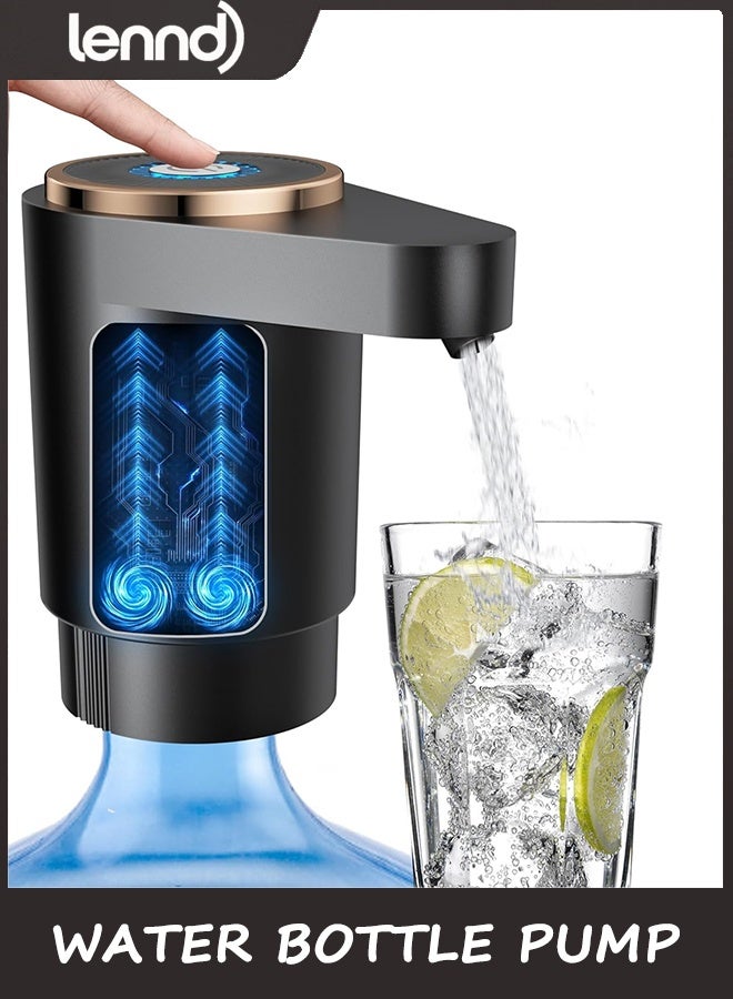 لينند مضخة زجاجة مياه، مضخة توزيع مياه كهربائية محمولة لزجاجات سعة 5 جالون - شحن USB، مفتاح تلقائي، بطارية قابلة لإعادة الشحن للتخييم في غرفة المطبخ المنزلي - Image 1