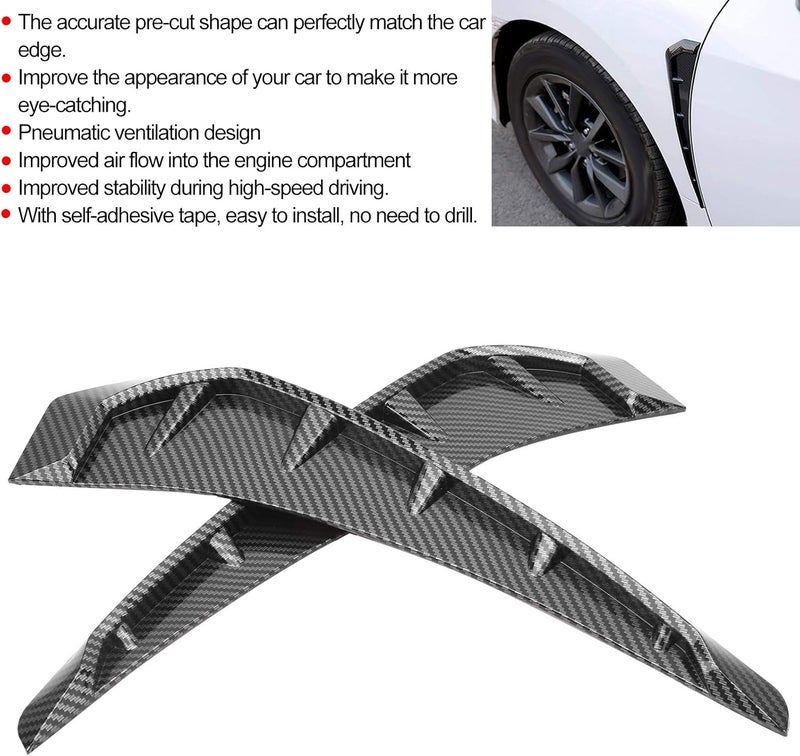Universal Car Vent Cover - Enhanced Airflow & Black Carbon Pattern for Performance Enthusiasts - Image 3