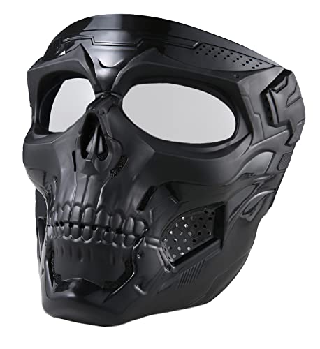 CROSSBODY Airsoft Skull Mask Full Face Tactical Masks with PC Lens，Resistant Army Fans Supplies Tactical Mask for Halloween Paintball Game Movie Props Party and Other Outdoor Activities - Image 1