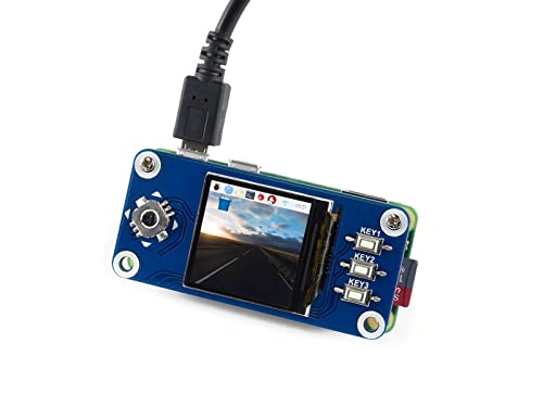 waveshare 1.3inch LCD Display HAT for Raspberry Pi 4B/3B+/3B/2B/Zero/Zero W/Zero WH, IPS Screen 240x240 Pixels RGB, 65K Display Color with Embedded Controller Communicating via SPI Interface - Image 1