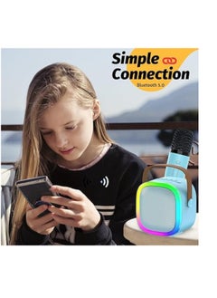 DIGI CORE Mini Karaoke Machine Portable Speaker Bluetooth Karaoke Speaker With Dual Wireless Mic For Kids And Adults Mini Wireless Speaker With Light For Indoor And Outdoor Party And Birthday Bluetooth Speaker  - Image 3