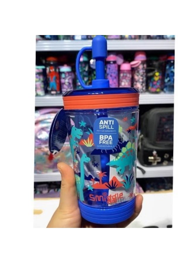 Smiggle Australia Smiggle Kids Straw Water Bottle - Large Capacity Travel Cup