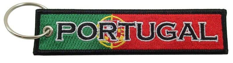 Luso Aviation Portugal Flag Key Chain, 100% Embroidered  - Image 2