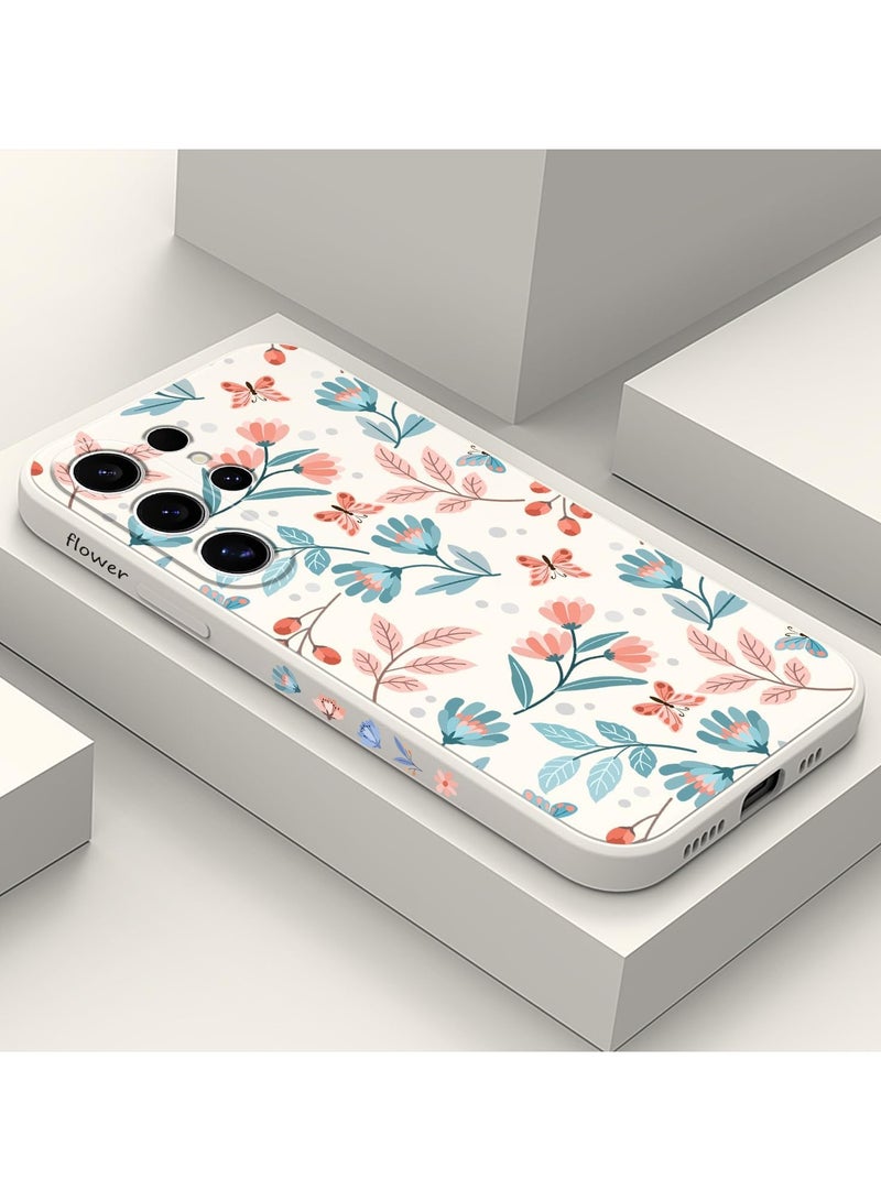 for Samsung Galaxy S25 Ultra Case, Creative Patterns Slim Non Slip Lightweight Phone Cover for Galaxy S25 Ultra 6.9 inch, Leaf White - Image 2