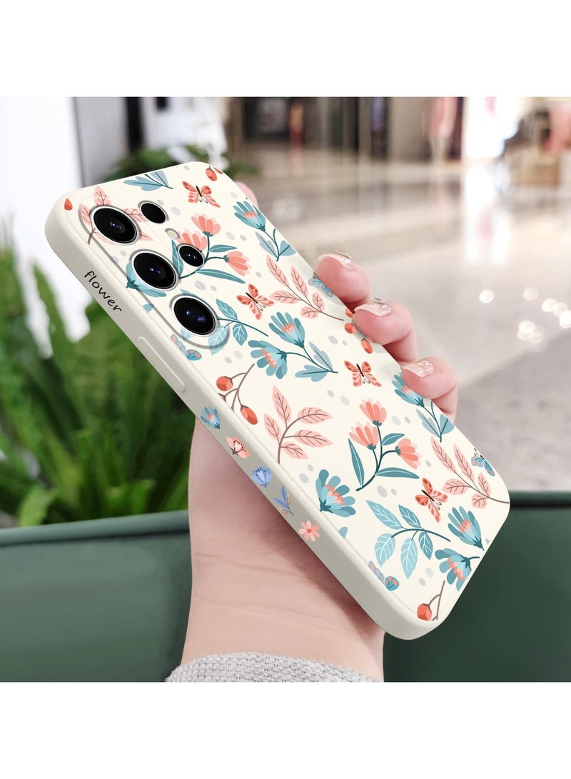 for Samsung Galaxy S25 Ultra Case, Creative Patterns Slim Non Slip Lightweight Phone Cover for Galaxy S25 Ultra 6.9 inch, Leaf White - Image 3