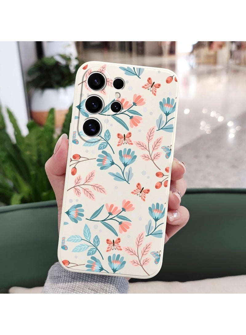 for Samsung Galaxy S25 Ultra Case, Creative Patterns Slim Non Slip Lightweight Phone Cover for Galaxy S25 Ultra 6.9 inch, Leaf White - Image 4