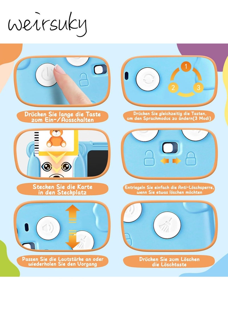 ويرسوكي ألعاب تعليمية باللغة العربية والإنجليزية، بطاقات تعليمية ناطقة، لوح كتابة للأولاد والبنات من سن 3 إلى 8 سنوات، 510 كلمات، بطاقات تعليمية ناطقة للأطفال، علاج النطق، ألعاب التوحد للأطفال المصابين بالتوحد، ألعاب مونتيسوري، هدايا عيد ميلاد للأطفال - Image 2