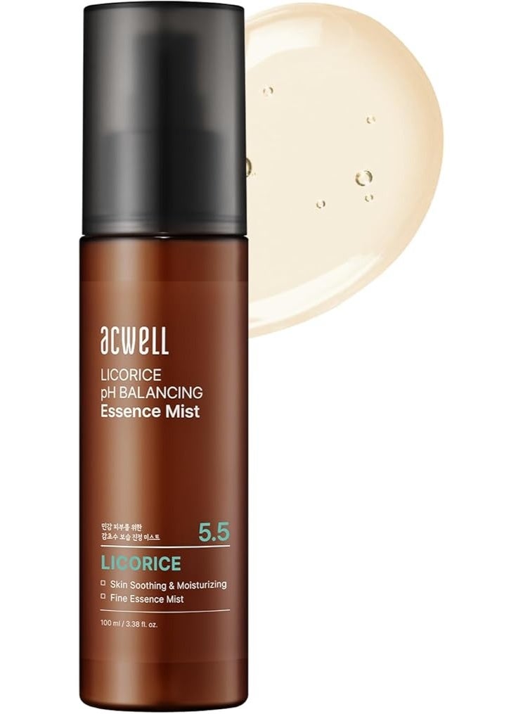 ACWELL Licorice pH Balancing Essence Hydrating Face Mist 100ml | Soothing & Moisturizing Mist with Licorice Water | Nitrogen-Free Spray for All Skin Types | Refreshing Daily Facial Mist - Image 1