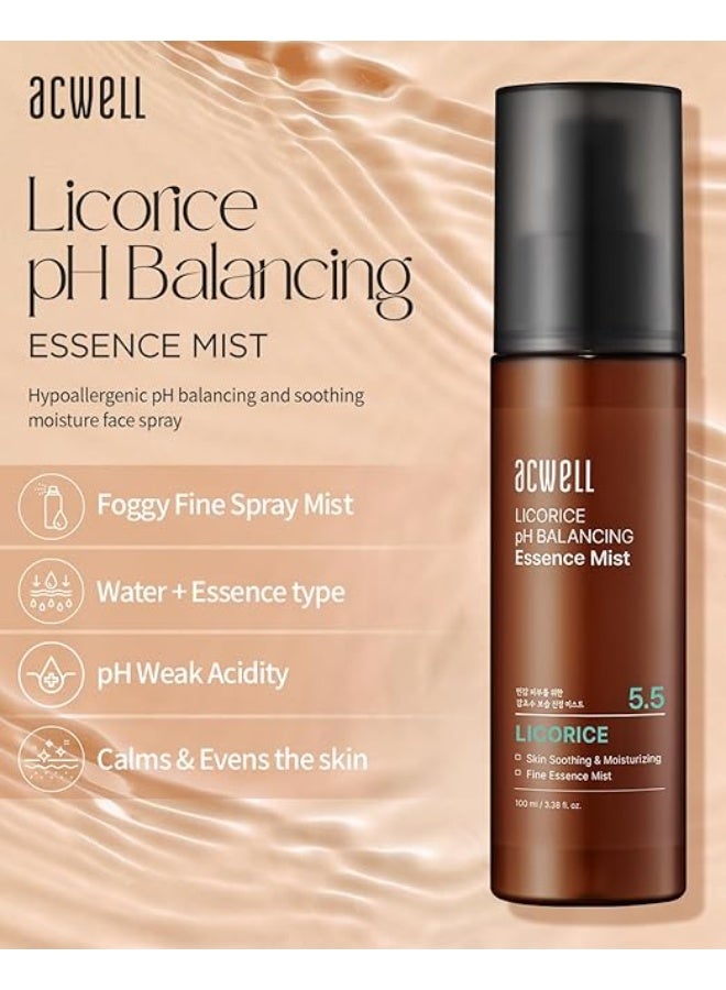 ACWELL Licorice pH Balancing Essence Hydrating Face Mist 100ml | Soothing & Moisturizing Mist with Licorice Water | Nitrogen-Free Spray for All Skin Types | Refreshing Daily Facial Mist - Image 3