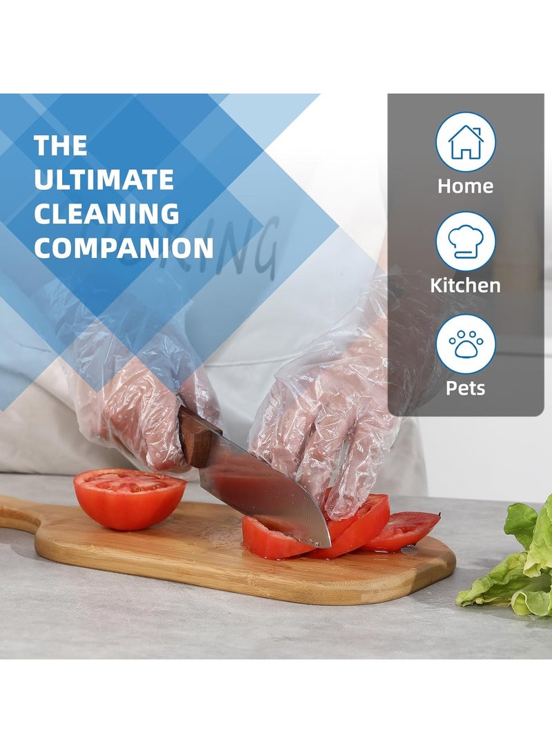 Disposable Food Preparation Gloves Food Safe Plastic Disposable Gloves Food Handling Clear One Size Fits Most - Image 4