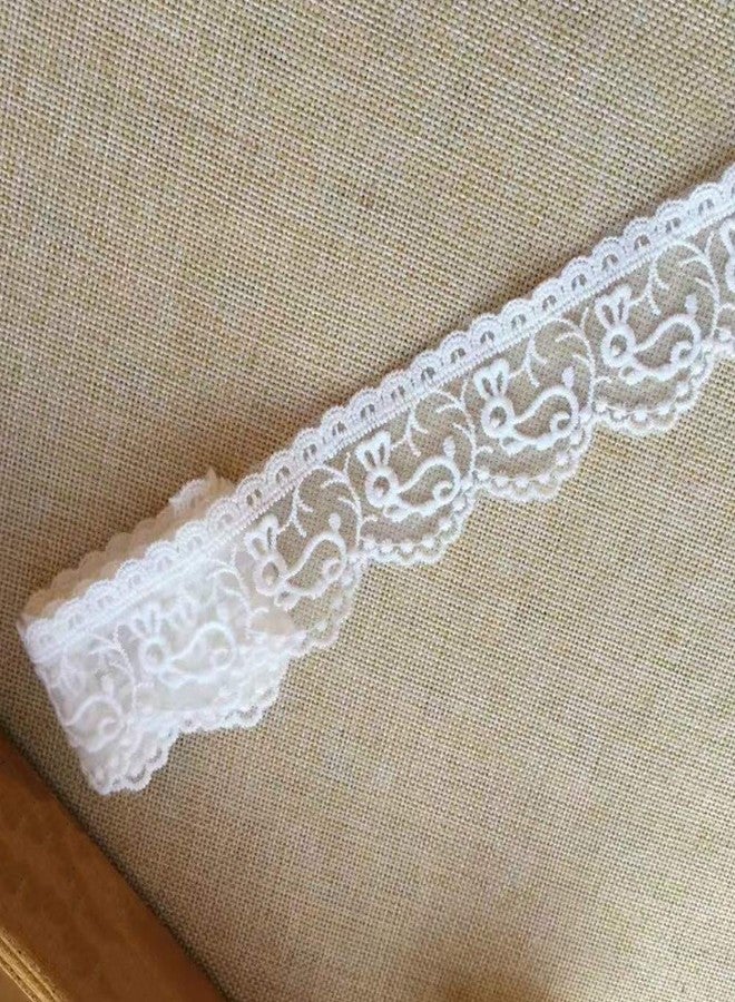 Sourcemall Lace Trim Ribbon, Delicate Rabbit-Like Ribbon for Wedding/Bridal Decoration, DIY Craft Sewing, Home Decoration, 15 Yards - Image 1