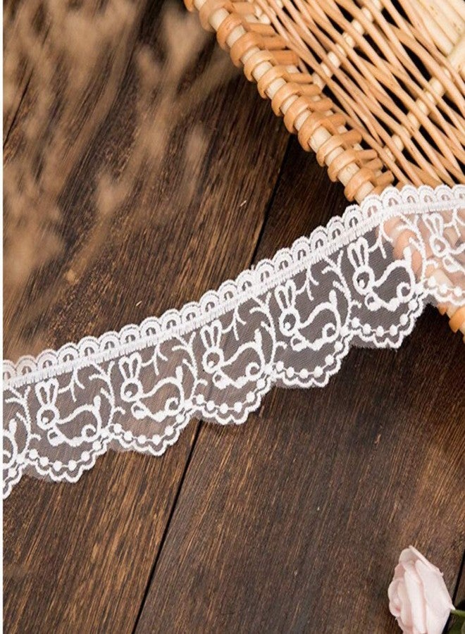Sourcemall Lace Trim Ribbon, Delicate Rabbit-Like Ribbon for Wedding/Bridal Decoration, DIY Craft Sewing, Home Decoration, 15 Yards - Image 3