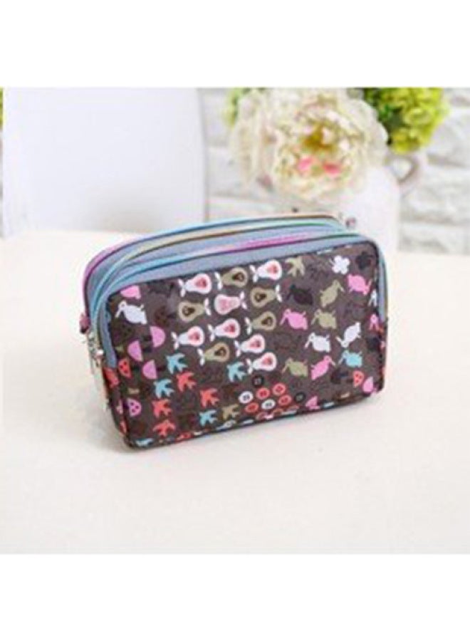 2021 Nylon Cloth Women's Clutch Bag Creative Printed Women's Wallet Instagram Popular Zipper Small Bag-Color:Shallow Coffee-Rabbit Bird  - Image 1