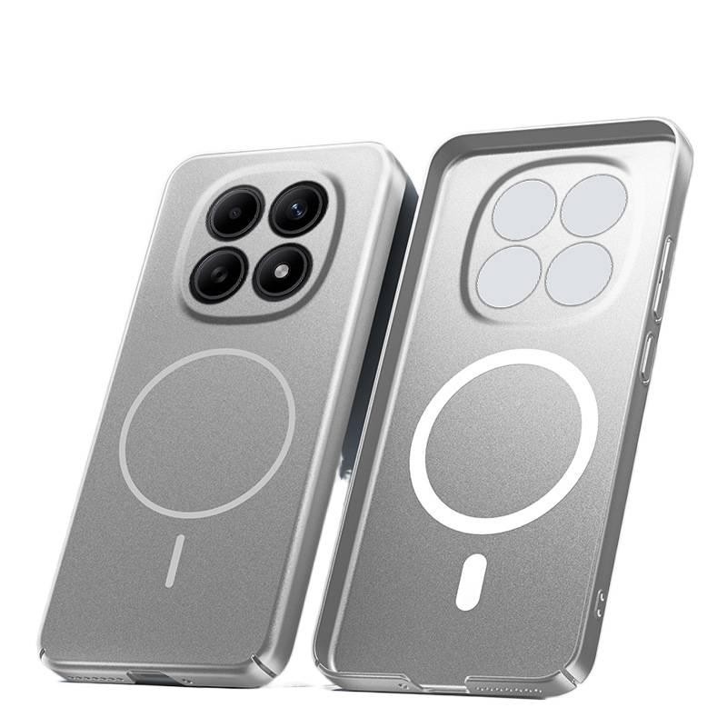 غطاء MagSafe بTPU لـ Redmi Note 15 باللون Silver مغناطيسي من مادة TPU مع ملمس غير لامع ومغناطيس قوي مع مقاوم للصدمات مع حماية من السقوط للتنقل اليومي سهل التخزين للحمل اليومي - Image 1