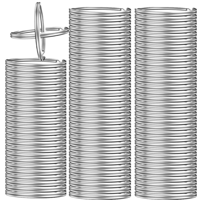HXSEMAYIG 200PCS Key Rings Split Bulk Keyrings for Keychain and Crafts 25mm 