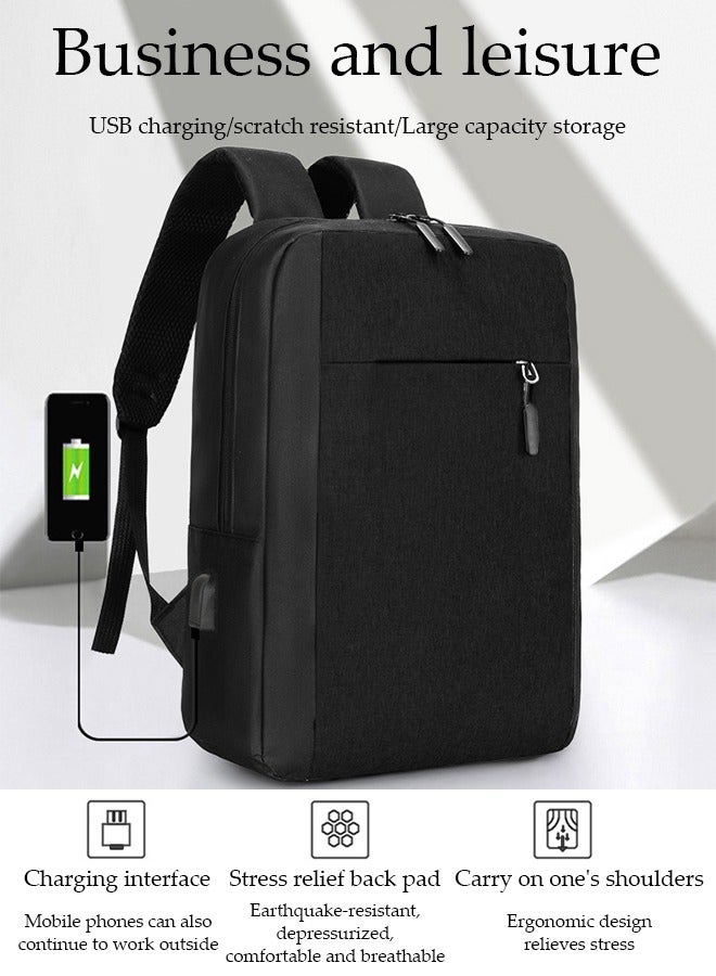 DUNISO Three piece backpack, large capacity USB charging, business backpack, travel and leisure computer backpack, men's style - Image 4