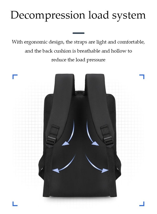 DUNISO Three piece backpack, large capacity USB charging, business backpack, travel and leisure computer backpack, men's style - Image 5