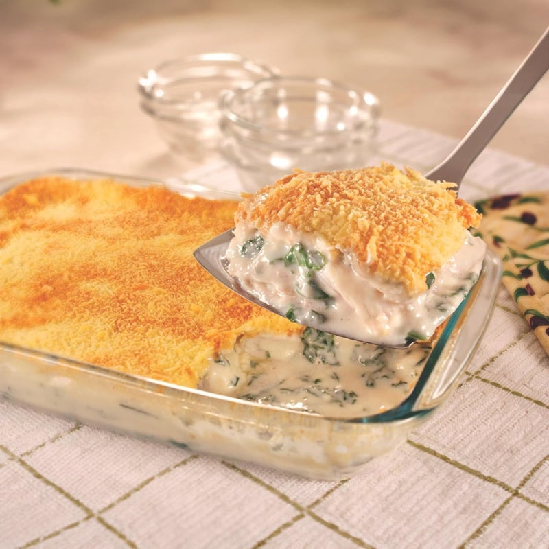 Marinex Rectangular Glass Baking Dish 2.2L, Oven Safe Transparent Bakeware for Lasagna, Cakes, Brownies, Roasting & Casseroles  Heat Resistant Durable Glass Dish for Home & Kitchen - Image 4
