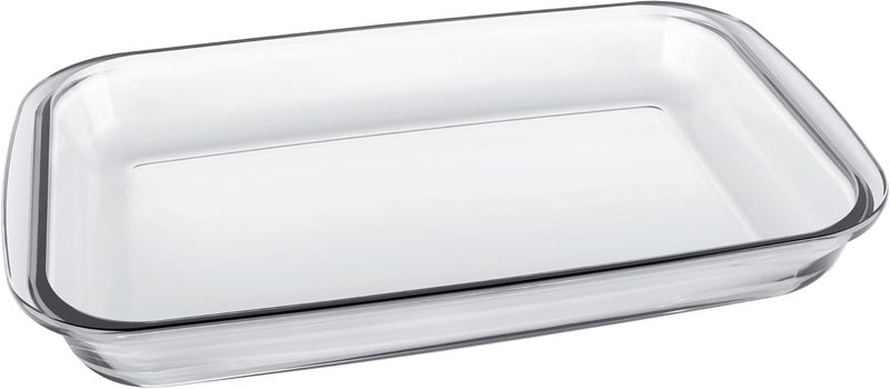 Marinex Rectangular Glass Baking Dish 2.2L, Oven Safe Transparent Bakeware for Lasagna, Cakes, Brownies, Roasting & Casseroles  Heat Resistant Durable Glass Dish for Home & Kitchen - Image 1
