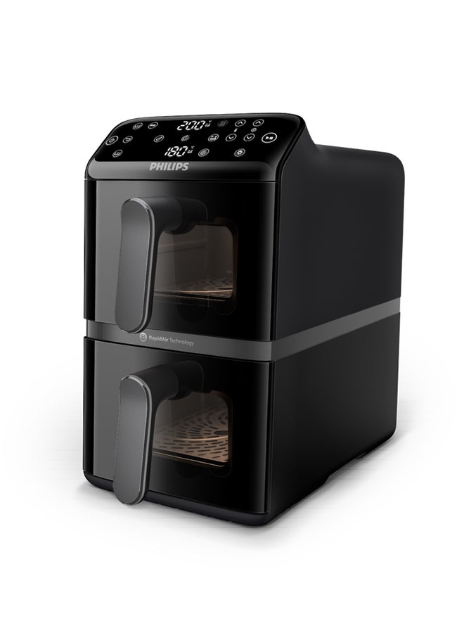 Philips Airfryer 4000 Series Stacked Dual Basket Airfryer 10 L 2750 W NA460/00 black black - Image 2