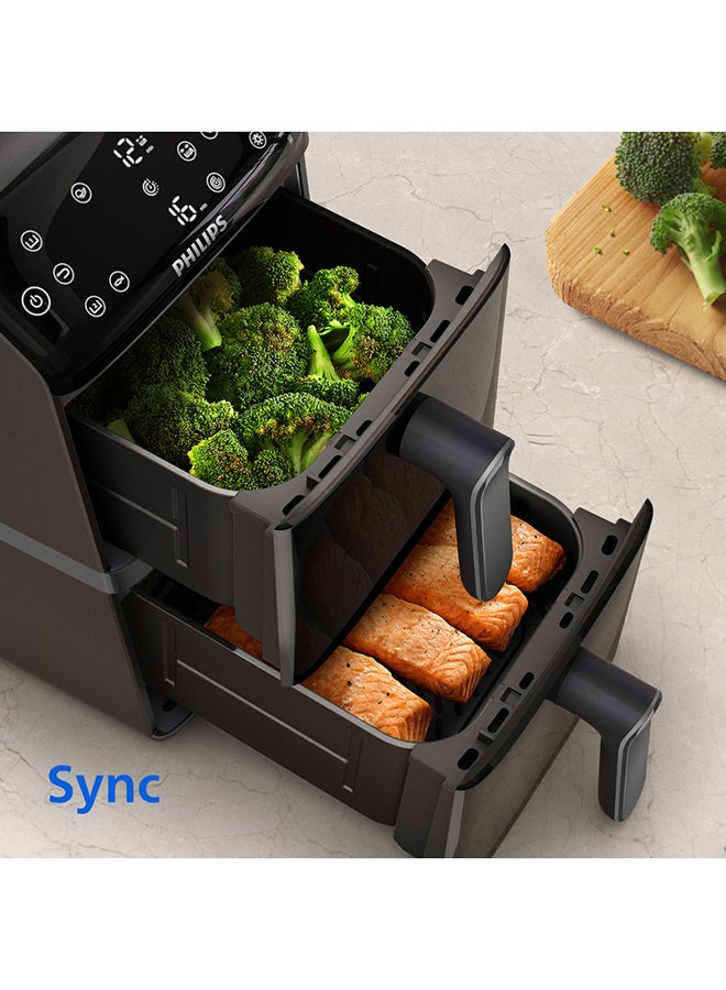 Philips Airfryer 4000 Series Stacked Dual Basket Airfryer 10 L 2750 W NA460/00 black black - Image 5