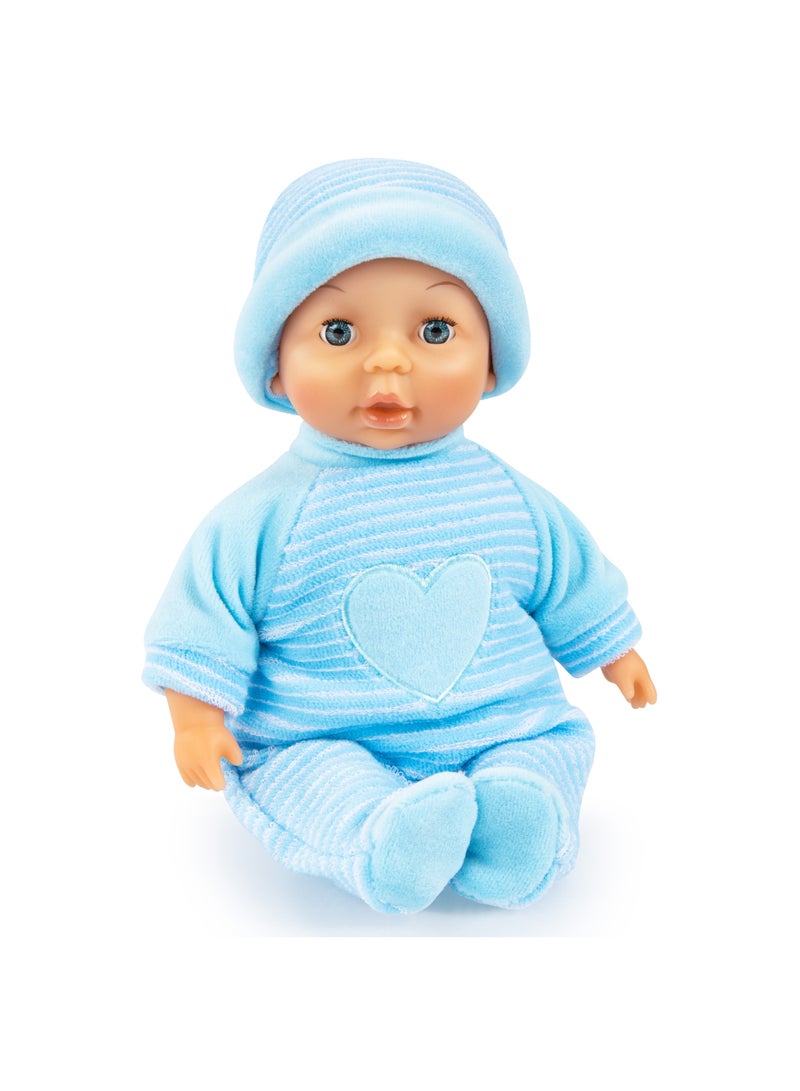 Bayer Design 92802AU My First Baby doll, soft body, with closing eyes, blue, 11 inch - Image 1