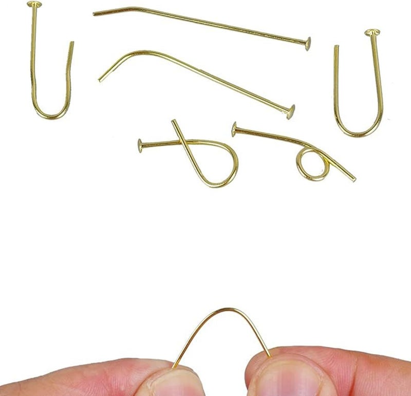 ZYAMY 300pcs Chandelier Connector Clip Pins, 3 x 30mm L Chandelier Replacement Prism Copper Pins for Fastening Suncatcher Crystals Parts, Gold - Image 3