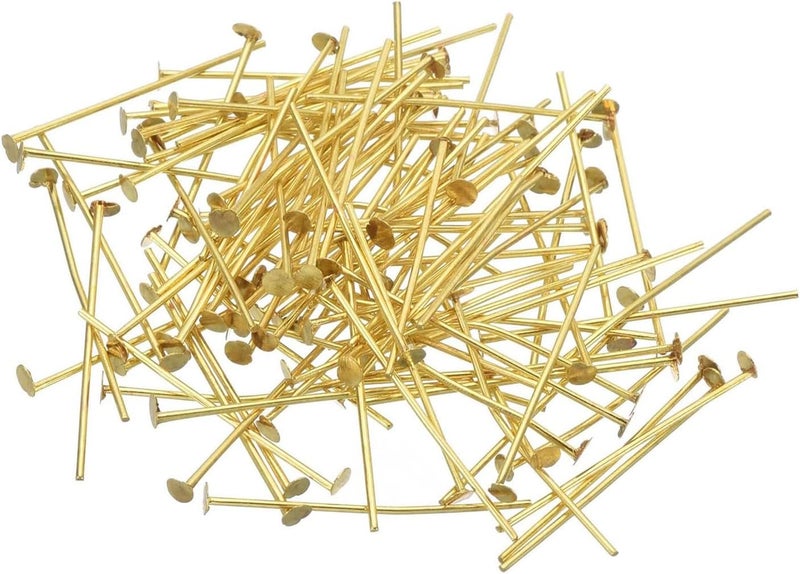 ZYAMY 300pcs Chandelier Connector Clip Pins, 3 x 30mm L Chandelier Replacement Prism Copper Pins for Fastening Suncatcher Crystals Parts, Gold - Image 1
