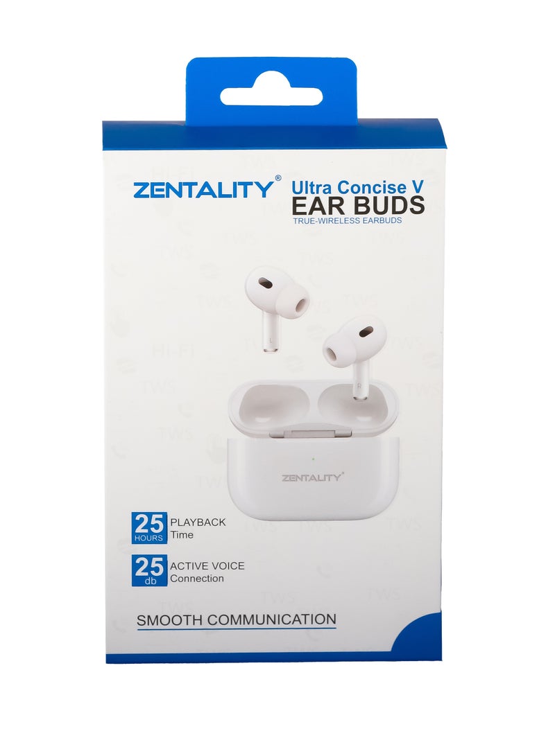 Zentality True Wireless Earbuds Ultra Concise V Zentality E-29 - White - Image 2