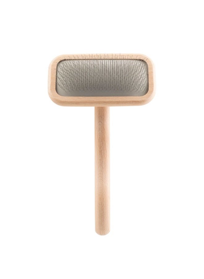 Chris Christensen - Mark II Slicker Brush, Groom Like a Professinal, Stainless Steel Pins, Lightweight Beech Wood Body, Ground and Polished Tips, Small - Image 1