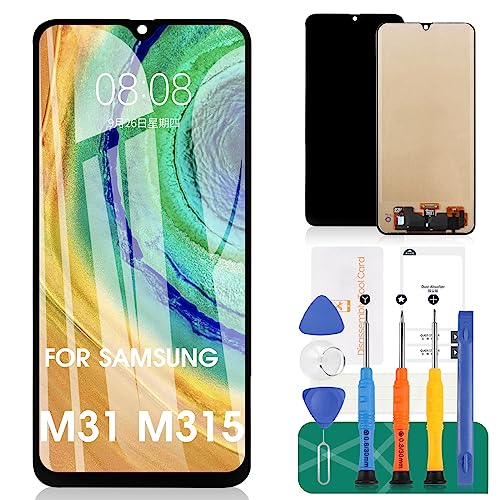 SRJTEK Screen Replacement for Samsung Galaxy M31 M315 LCD Display Touch Screen Digitizer Assembly - Image 1