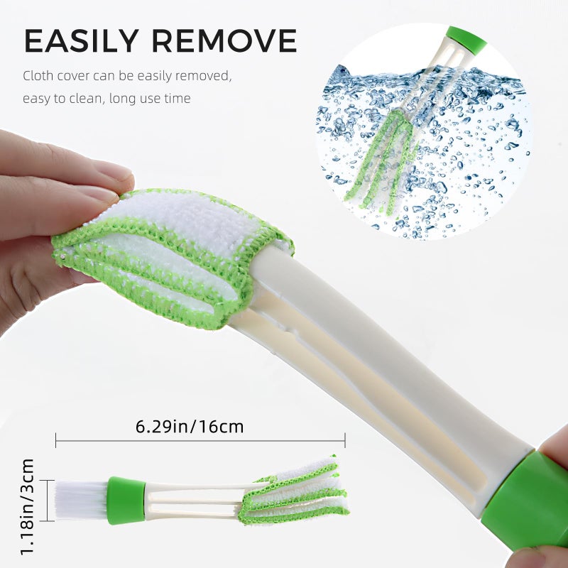 EVEPRUS 4Pcs Window Venetian Blind Cleaner Duster Tool,Washable 7 Fingers Dusting Cleaner and Air Vent Cleaner,Shutter Brush,Blinds Air Conditioner Keyboard Fan Duster Dirt Housekeeping Tool - Image 4
