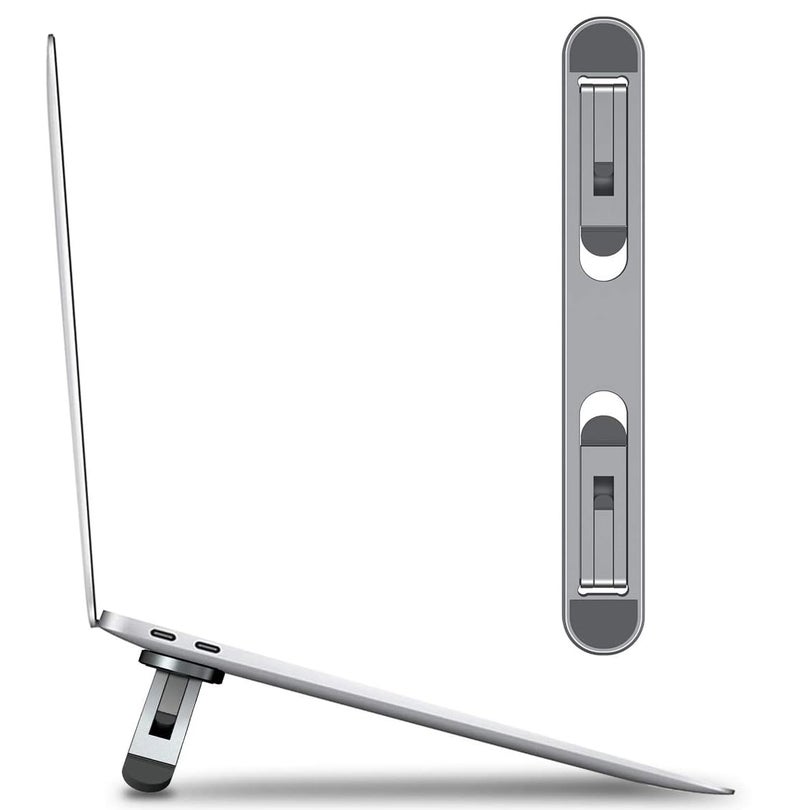 Enclave Laptop Stand Adhesive Invisible Aluminum Computer Riser for Desk Adjustable Notebook Mount Stable for Tablets Laptops Keyboard 10156 Tabletop Grey