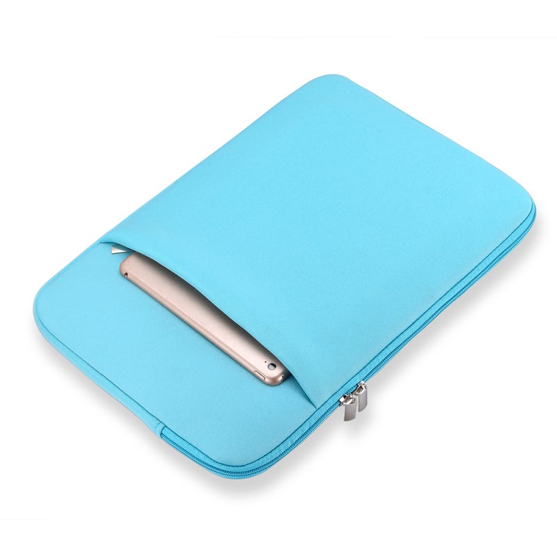 Laptop Sleeve: Blue Form-fitting Sleeve Bag - Slim Lightweight Ultrabook Sleeve with Shock-absorbent Ventilate Foam Lining Smooth Zipper for 11”/12”/13”/14”/15”/15.6”/17” Laptops Tablets Ultrabooks - Image 5