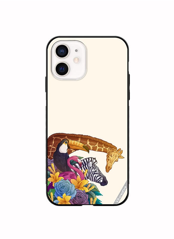 VR CREATIVE Protective Case Cover For Apple iPhone 12 mini Wild Animals Design Multicolour  - Image 1