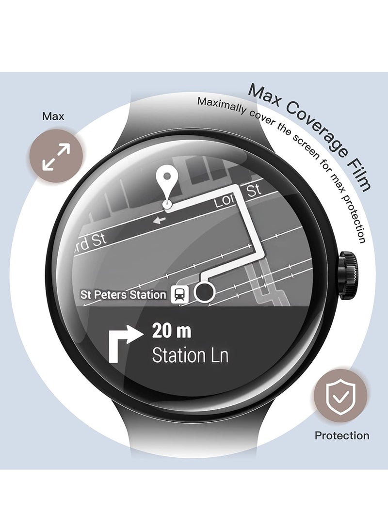 6 عبوات واقي شاشة TPU شفاف عالي الدقة لجهاز Google Pixel Watch 2022، مقاوم للخدش، ذاتي الشفاء، خالي من الفقاعات، سهل التركيب - Image 3