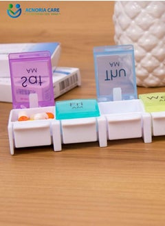 ACNORIA CARE 7 Day Weekly Pill Organizer Box Plastic Spacious Storage Food Grade Safe Travel Pill Box - Size 22*5*2 cm- Acnoria Care  - Image 4
