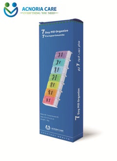 ACNORIA CARE 7 Day Weekly Pill Organizer Box Plastic Spacious Storage Food Grade Safe Travel Pill Box - Size 22*5*2 cm- Acnoria Care  - Image 5