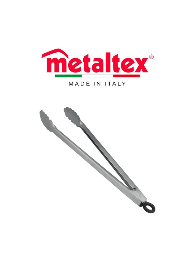 Metaltex Stainless Steel Grill Tongs 35cm , Locking BBQ & Kitchen Tongs, Multi-Purpose Cooking Utensil for Grilling, Serving & Food Handling - Image 2
