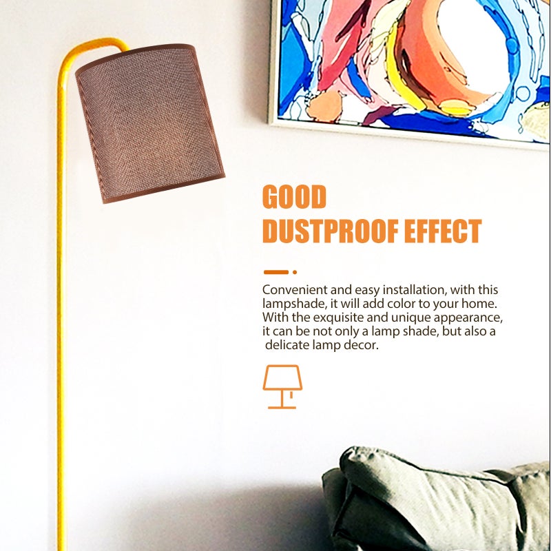 2pcs Linen Lamp Cover Replacement Lamp Shade Wall Light Cover Desktop Lampshade(E27) - Image 4
