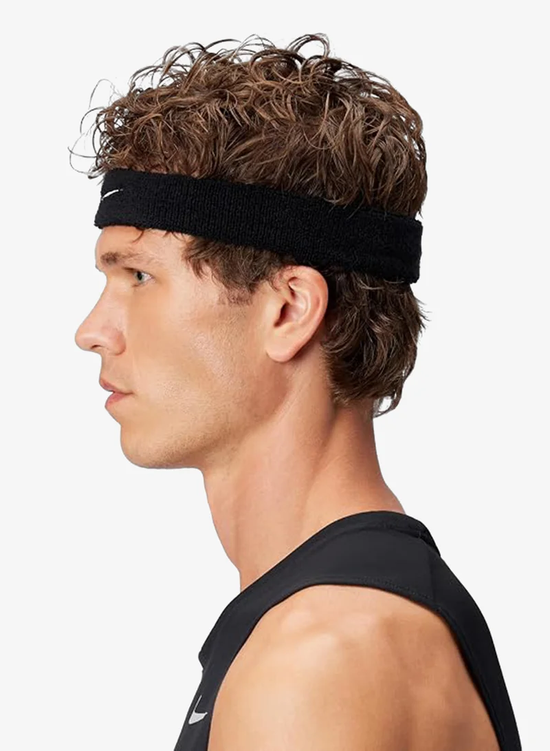 Nike BLACK/WHITE Swoosh Classic Headband for Women | Best Price UAE