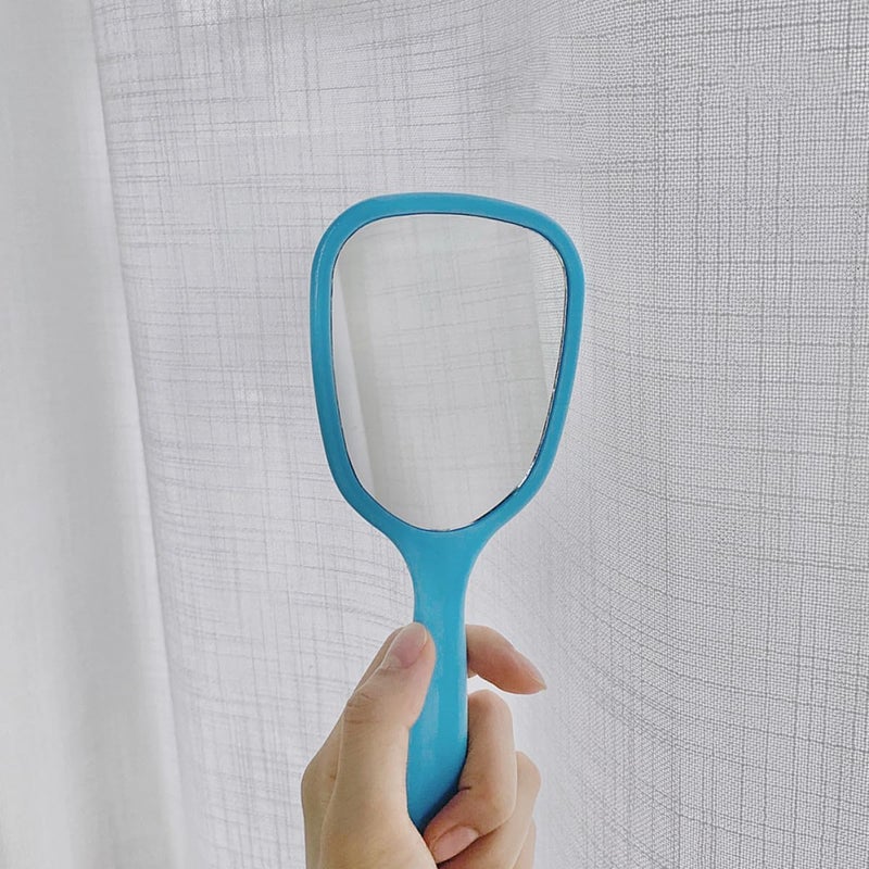 GALPADA 6pcs Handheld Cosmetic Mirrors Candy Color Small Single-Sided Makeup Mirrors with Handle for Women Portable Travel Vanity Beauty Tool Set - Image 4