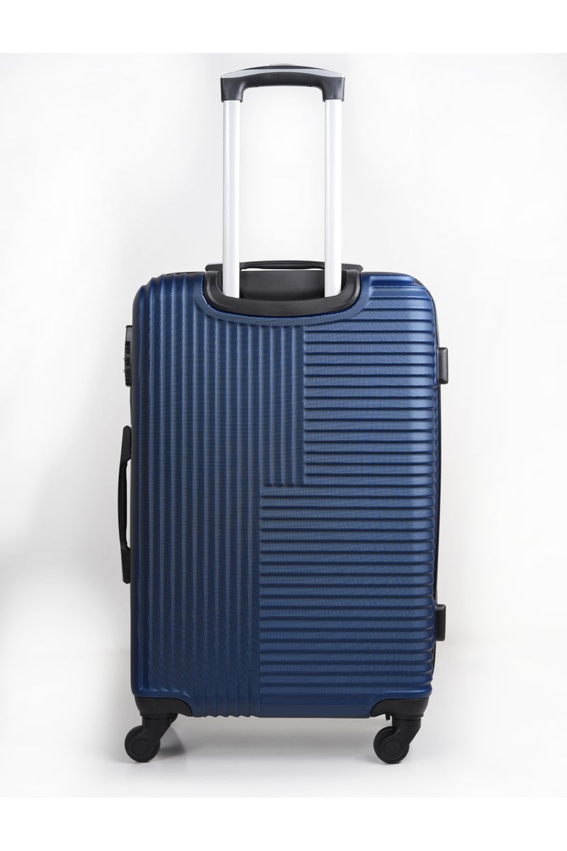 KTMC 3-Piece Luggage Set, ABS Material, Lightweight, 360° Rotated 4-Wheels, Tough Suitcase for Travel, Sizes 20/24/28 inches Navy - Image 3